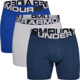 L - Men Men's Underwear Under Armour Charged Cotton 6" Boxerjock 3-pack - Royal/Academy/Mod Gray Medium Heather