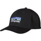 Women Caps Patagonia P-6 Logo Trucker Hat - Black