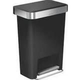 Cleaning Equipment & Cleaning Agents Simplehuman Rectangular Pedal Bin with Liner Pocket 45L