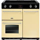 90cm - Electric Ovens Induction Cookers Belling Farmhouse 90EI Beige