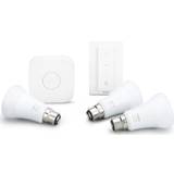Philips Hue White and Colour Ambience LED Lamp 10W B22 3-pack Starter Kit