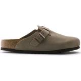 Birkenstock sandals uk Birkenstock Boston Soft Footbed Suede Leather - Gray/Taupe