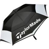 Black Umbrellas TaylorMade Double Canopy Golf Umbrella - Black/White/Charcoal