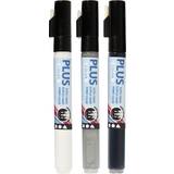Plus Color Acrylic Paint Gray Shades Markers 1.2mm 3-pack