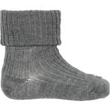 mp Denmark Ankle Wool Rib Turn Down - Grey Melange (589-491)