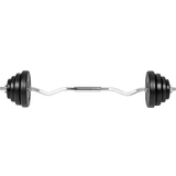 EZ Bars Barbell Sets tectake Curl Bar with Weights