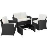 Tectake Garden Dining Chairs Garden & Outdoor Furniture tectake Lucca Outdoor Lounge Set, 1 Table incl. 2 Chairs & 1 Sofas