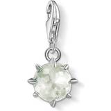 Green Jewellery Thomas Sabo Birth Stone August Charm Pendant - Silver/Light Green/White