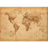 GB Eye World Map Antique Style Poster 140x100cm