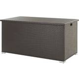 Synthetic Rattan Deck Boxes Garden & Outdoor Furniture Beliani Modena 155x75cm