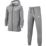 Fleece Lined Children's Clothing Nike Core Tracksuit - Carbon Heather/Dark Grey/Carbon Heather/White (BV3634-091)