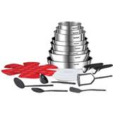 Detachable handles Cookware Sets Tefal Ingenio Emotion Cookware Set with lid 22 Parts