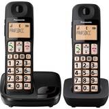 Big button cordless telephone Panasonic KX-TGE112E Twin