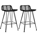 Rattan Chairs Be Basic 1176098 Bar Stool 79cm 2pcs