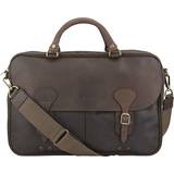 Zipper Briefcases Barbour Wax Leather Briefcase - Olive