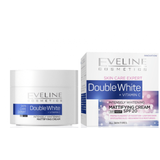 Night Creams - SPF Facial Creams Eveline Cosmetics Double White Intensely Whitening Mattifying Day & Night Cream SPF20 50ml
