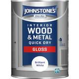 Johnstones Quick Dry Metal Paint, Wood Paint Brilliant White 1.25L
