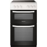 Electric Ovens - Two Ovens Ceramic Cookers Hotpoint HD5V92KCW White
