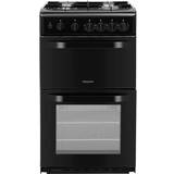 50cm double oven gas cooker Hotpoint HD5G00CCBK Black