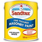 Concrete Paint Sandtex Fine Textured Masonry Concrete Paint Pure Brilliant White 2.5L