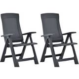 Plastic Garden Chairs vidaXL 48761 2-pack Reclining Chair