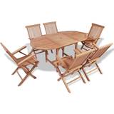 vidaXL 44685 Patio Dining Set, 1 Table incl. 6 Chairs