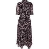 Whistles Brushed Cheetah Pleated Dress - Multicolour