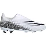 Football Shoes Children's Shoes adidas Junior X Ghosted.3 Laceless FG - Cloud White/Core Black/Cloud White