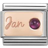 Purple Charms & Pendants Nomination Composable Classic January Link Charm - Rose Gold/Silver/Garnet