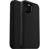 Black Wallet Cases OtterBox Strada Series Case for iPhone 12/12 Pro