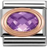 Purple Charms & Pendants Nomination Composable Classic Link Charm - Silver/Rose Gold/Violet