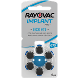 Batteries - Hearing Aid Battery Batteries & Chargers Rayovac Implant Pro+ 675 6-pack