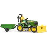 Farm Life Toy Cars Bruder Bworld John Deere Lawn Tractor with Trailer 62104