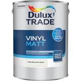 Dulux matt emulsion paint pure brilliant white Dulux Trade Vinyl Matt Wall Paint Pure Brilliant White 5L