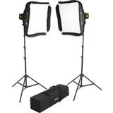 Interfit Studio Lighting Interfit Badger Beam 60w Two Head Softbox Kit with Stands