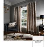 Beige Curtains Catherine Lansfield Crushed Velvet