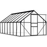 VidaXL Freestanding Greenhouses vidaXL Greenhouse 8.17m² Aluminum Polycarbonate