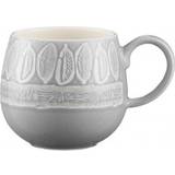 Stoneware Cups & Mugs Mason Cash Impressions Grey Leaf Mug 35cl