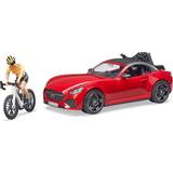 Bruder Play Set Bruder Roadster with Racing Bicycle & Cyclist
