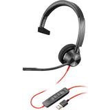 On-Ear Headphones Poly Blackwire 3310 Mono USB-A