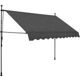 Awnings vidaXL Manual Retractable Awning with LED 250x120cm