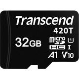 MicroSD Memory Cards Transcend 420T microSD Class 10 UHS-I U1 V10 A1 32GB