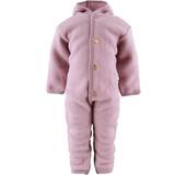 Babies Fleece Overalls Children's Clothing ENGEL Natur Hooded Fleece Overall - Rosewood Melange (575722-051E)
