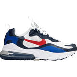 Nike 270 react blue Nike Air Max 270 React GS - White/Midnight Navy/Bright Blue/University Red