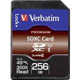 SDXC - U1 Memory Cards Verbatim Premium SDXC UHS-I U1 256GB (300x)