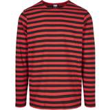 Urban Classics Clothing Urban Classics Regular Stripe LS - Fire Red/Black