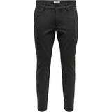 Viscose Trousers Only & Sons Mark Chinos - Gray/Dark Gray Melange