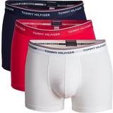 Tommy Hilfiger Underwear Tommy Hilfiger Stretch Cotton Trunks 3-Pack - White/Tango Red/Peacoat