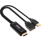 Displayport adapter Club3D HDMI 2.0/USB A - DisplayPort 1.2 M-F Adapter 0.2m