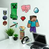Multicoloured Wall Decor Kid's Room Paladone Minecraft Wall Decals